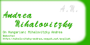 andrea mihalovitzky business card